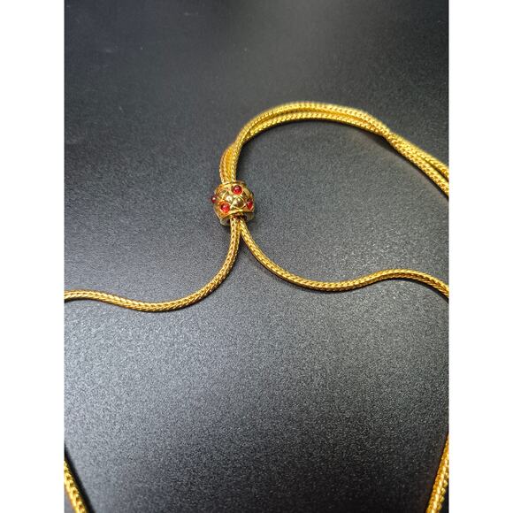 Elizabeth Taylor for Avon Shah Jehan Taj Mahal Heart Necklace Gold-Tone Ruby - Picture 8 of 15